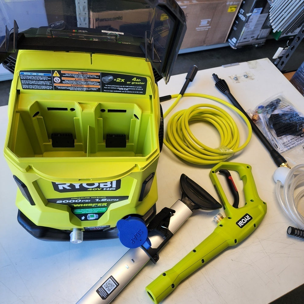 40V HP Brushless Whisper Series 2000 PSI 1.2 GPM Cold Water Electric Pressure Washer (Tool Only) (RY40306BTLVNM) 40V HP Brushless Whisper Series 2000 PSI 1.2 GPM Cold Water Electric Pressure Washer (Tool Only) (RY40306BTLVNM)
